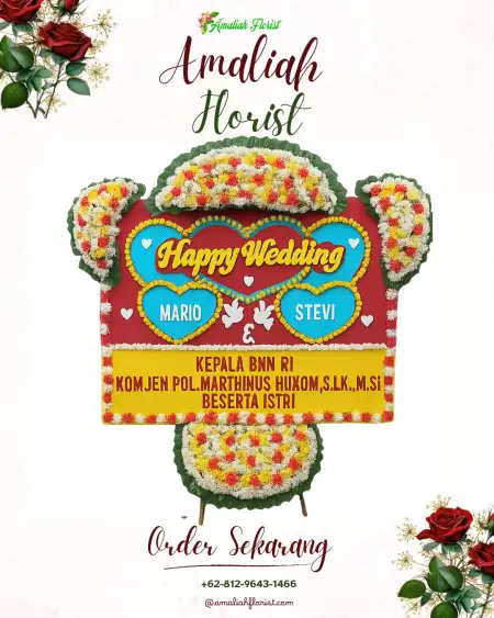 Papan Bunga Pernikahan Karang Asem